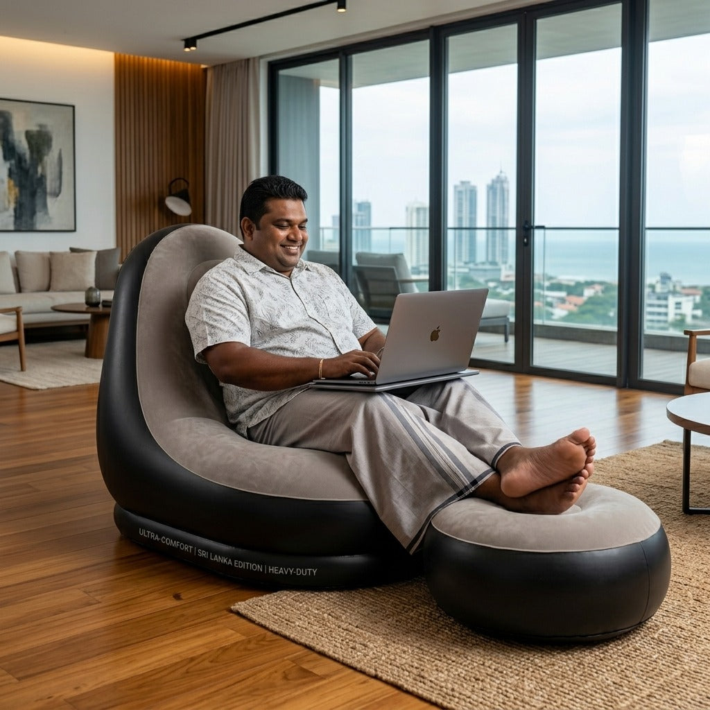 ☁️ Ultra-Comfort 3-in-1 Inflatable Lounge Chair with Footrest & Air Pump [BLACK FRIDAY].