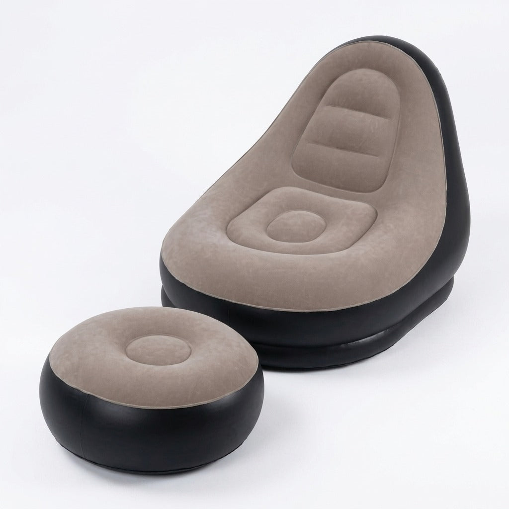 ☁️ Ultra-Comfort 3-in-1 Inflatable Lounge Chair with Footrest & Air Pump [BLACK FRIDAY].