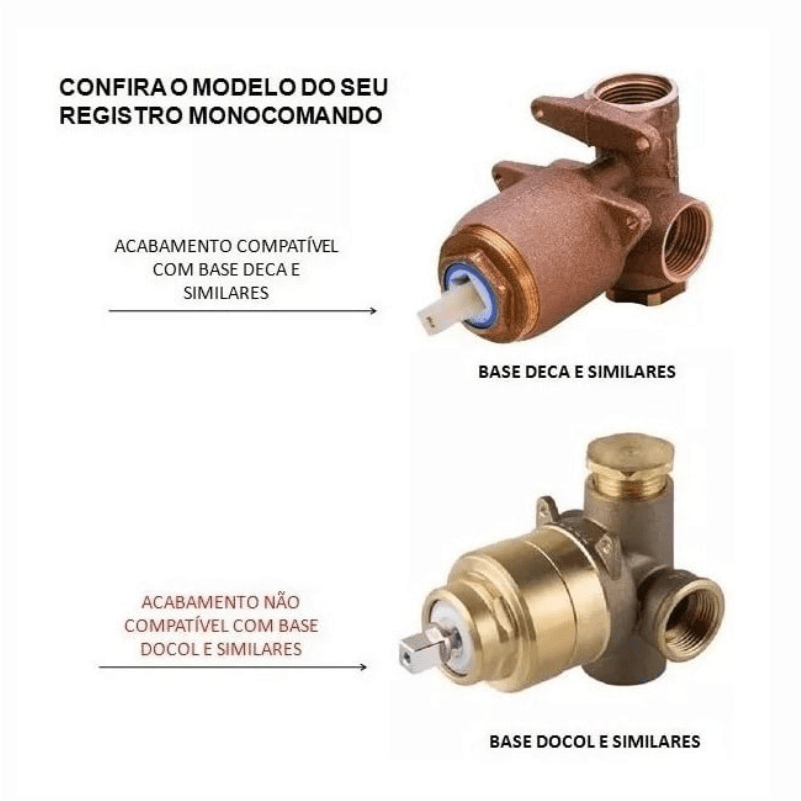 Acabamento Registro Monocomando - Black (Base Deca / Docol)