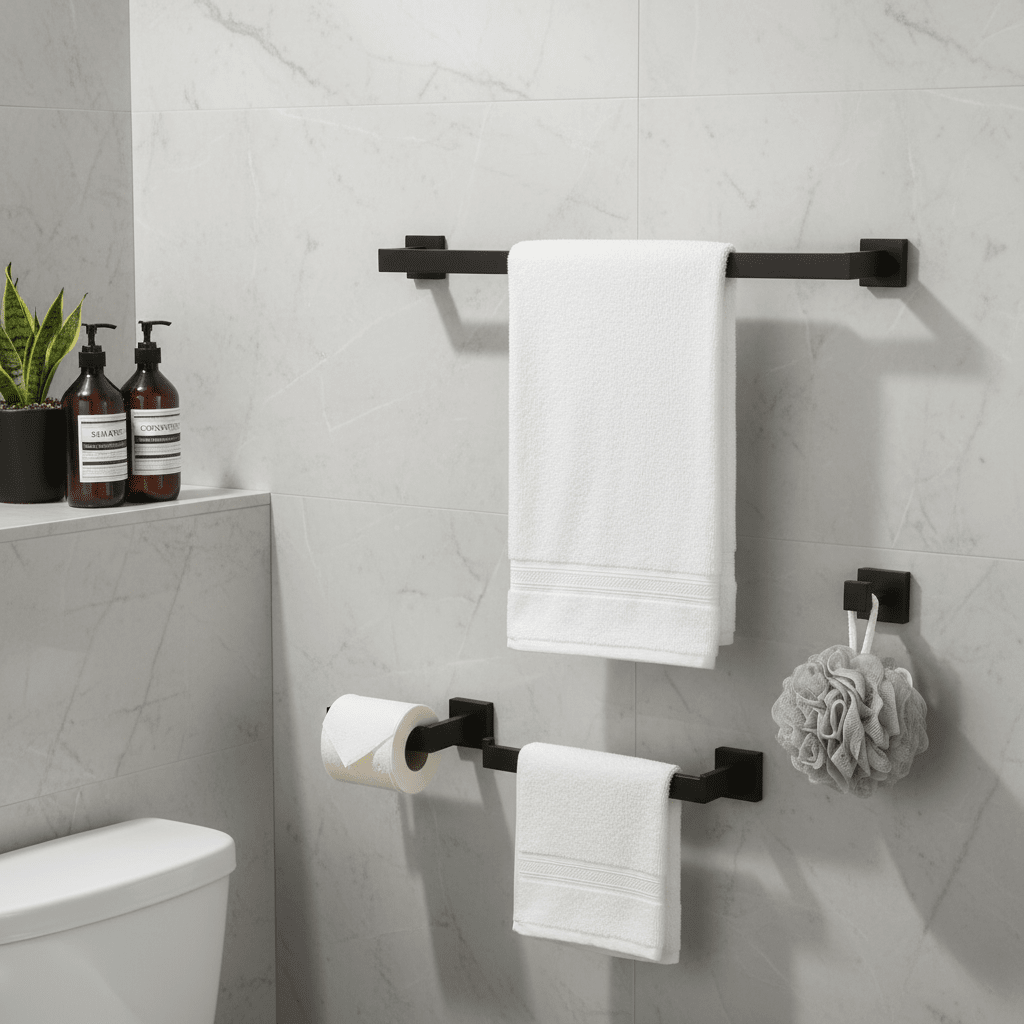 Acessórios para Banheiro Inox 304 Preto Fosco Shin