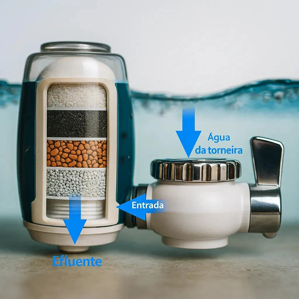 AquaShield Água Limpa – Filtro para Torneira com 5 Etapas