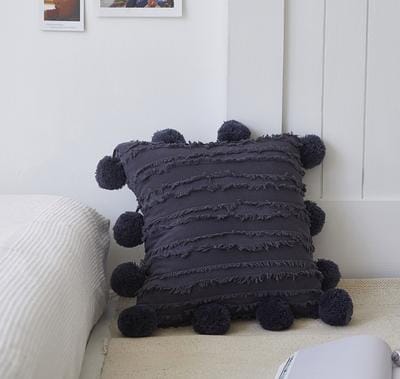 Capas de Almofadas de Linho e Pompom