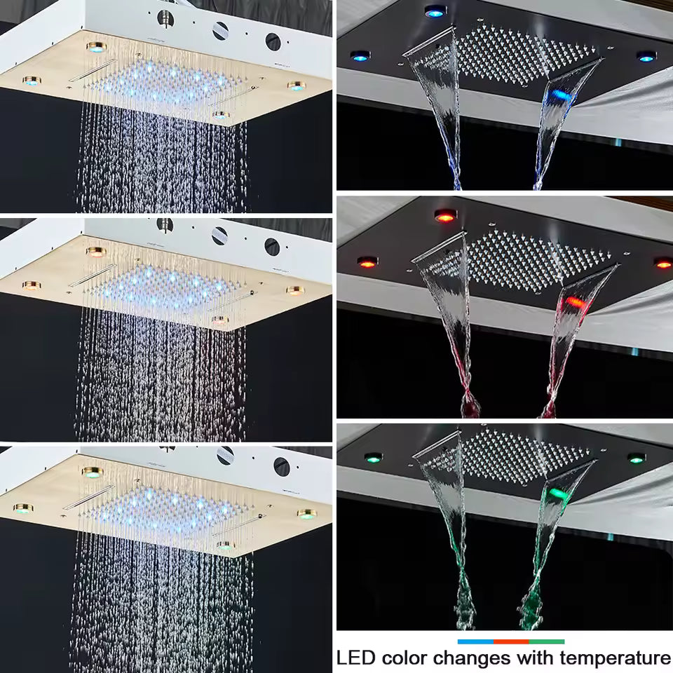 Ducha de Teto Embutir com LED
