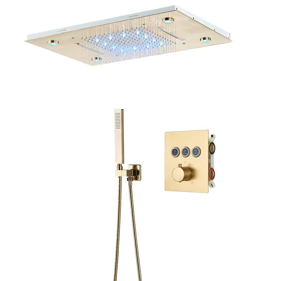 Ducha de Teto Embutir com LED