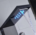 Ducha Vertical Com Hidro Cascata Led Visor Inox Spa Trust