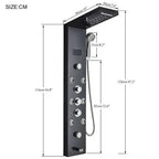 Ducha Vertical Com Hidro Cascata Led Visor Inox Spa Trust