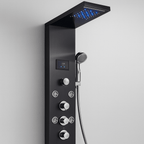 Ducha Vertical Com Hidro Cascata Led Visor Inox Spa Trust