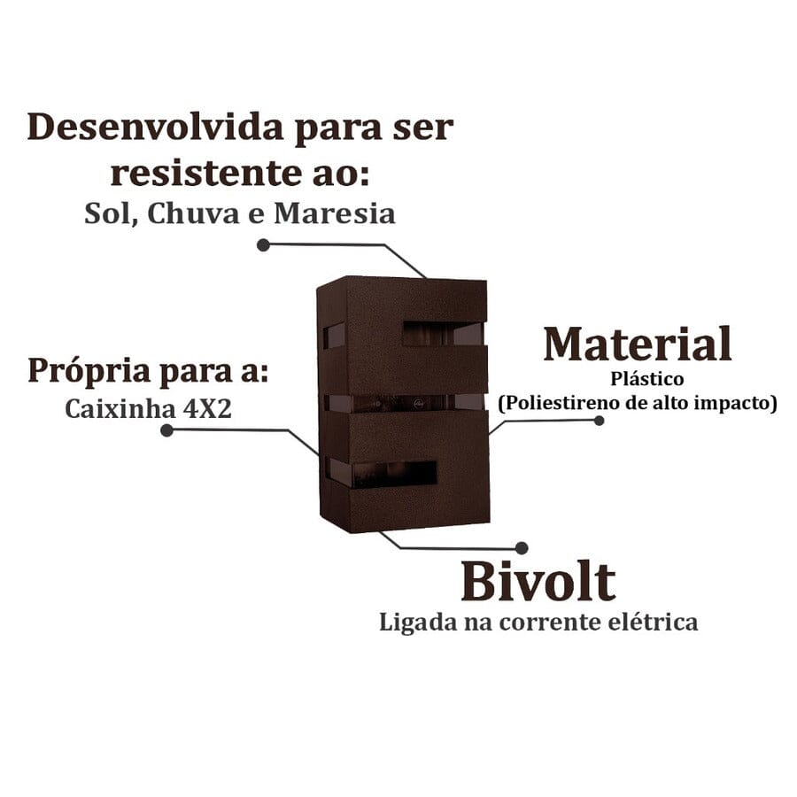 Kit Com Iluminarias Arandela Decorativa Spot Parede a Prova D água