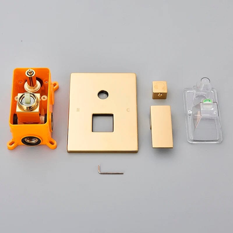 Kit Ducha Supremo GoldLux Dourado Ouro Polido 30CM