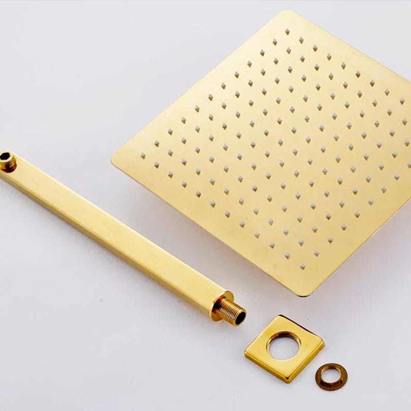 Kit Ducha Supremo GoldLux Dourado Ouro Polido 30CM