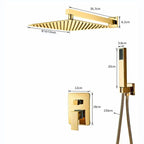 Kit Ducha Supremo GoldLux Dourado Ouro Polido 30CM