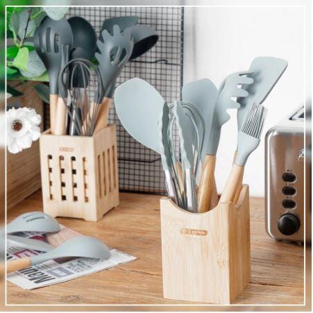 Kit Master Conchas e Colheres Espátulas Chef Coloridos