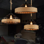 Lustre Pendente Retrô Industrial Corda de Cânhamo Bright