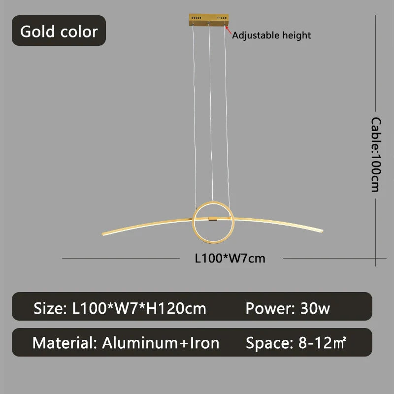 Luminária Pendente LED Moderna Inteligente para Sala