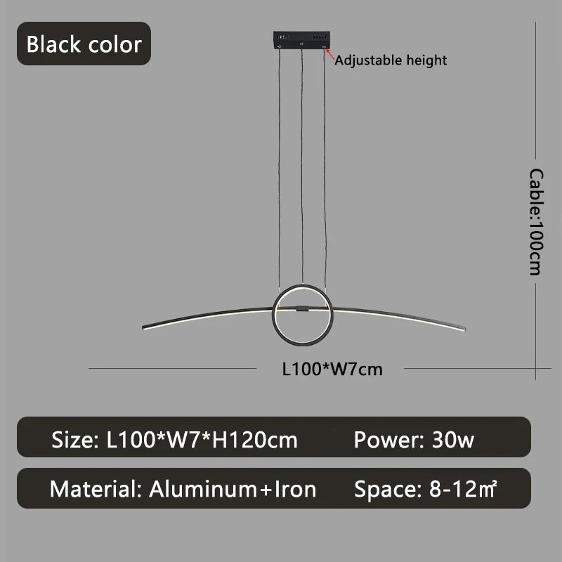 Luminária Pendente LED Moderna Inteligente para Sala