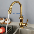 Torneira Cozinha Gourmet Brempo Dourado Polido
