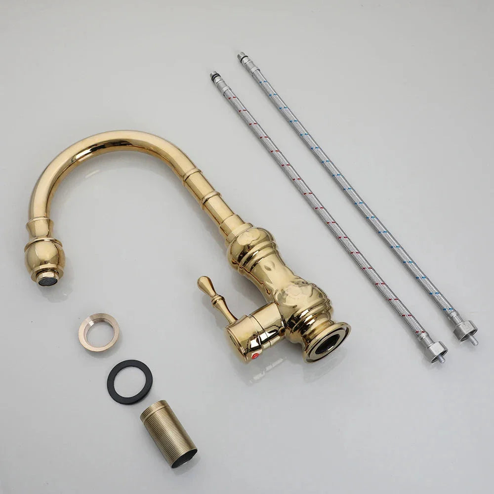 Torneira Cozinha Gourmet Brempo Dourado Polido