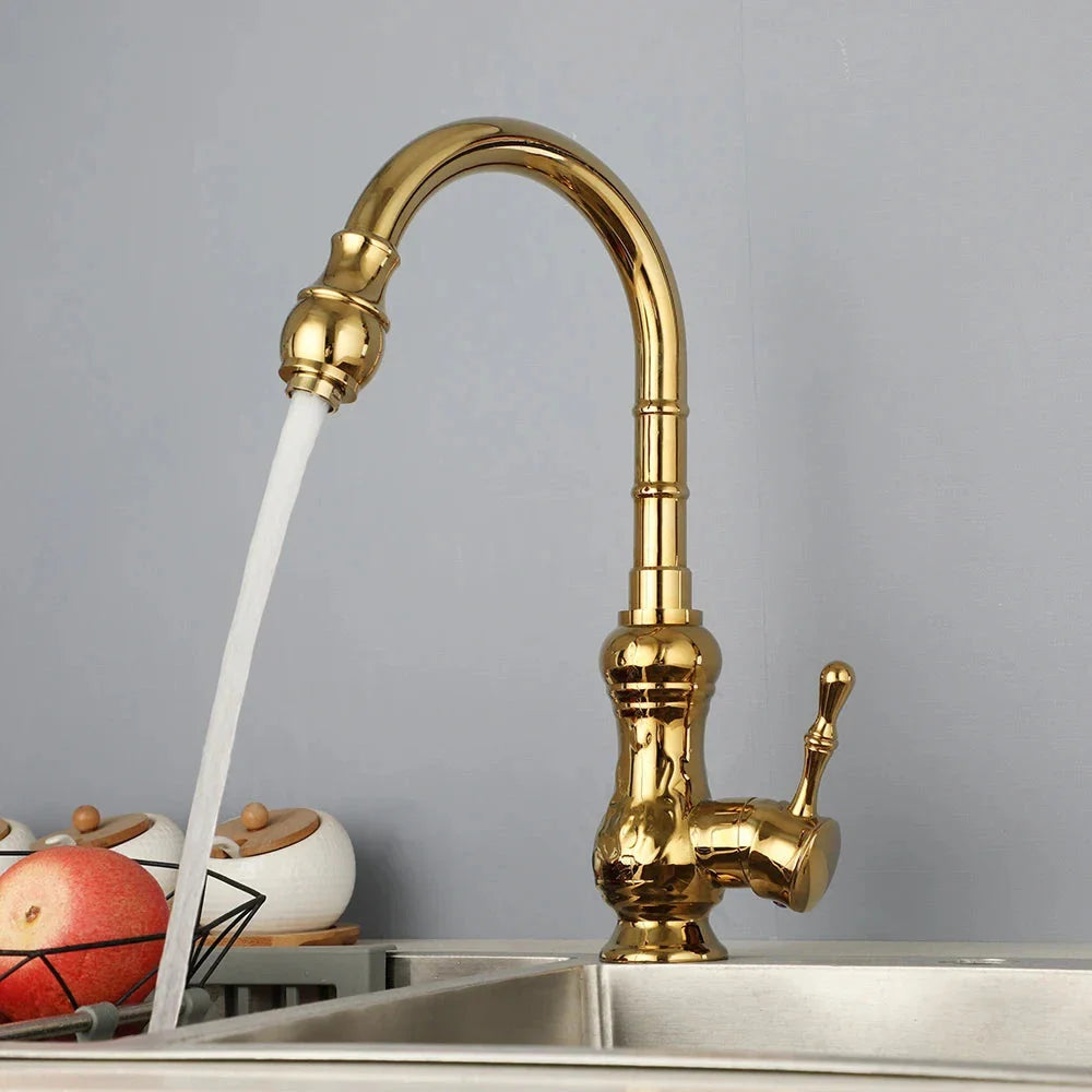 Torneira Cozinha Gourmet Brempo Dourado Polido
