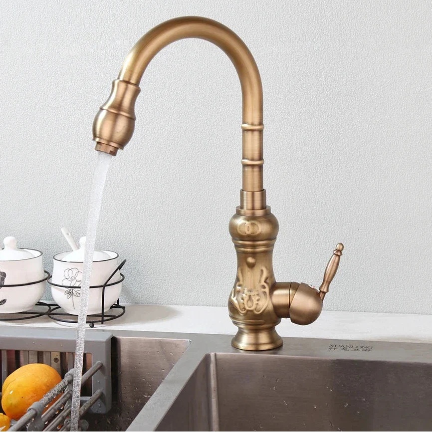 Torneira Cozinha Gourmet Brempo Dourado Polido