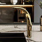 Torneira Cozinha Gourmet Dourado Elixir Alto Padrão