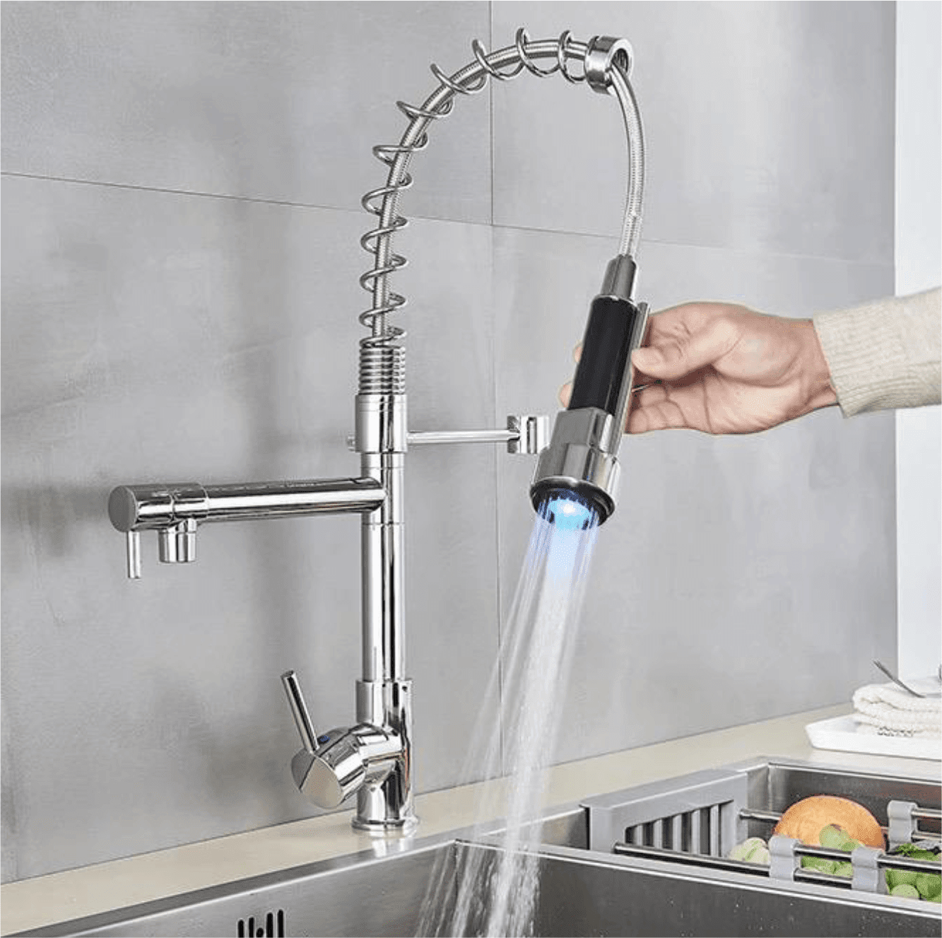 Torneira Cozinha Gourmet LED Groove