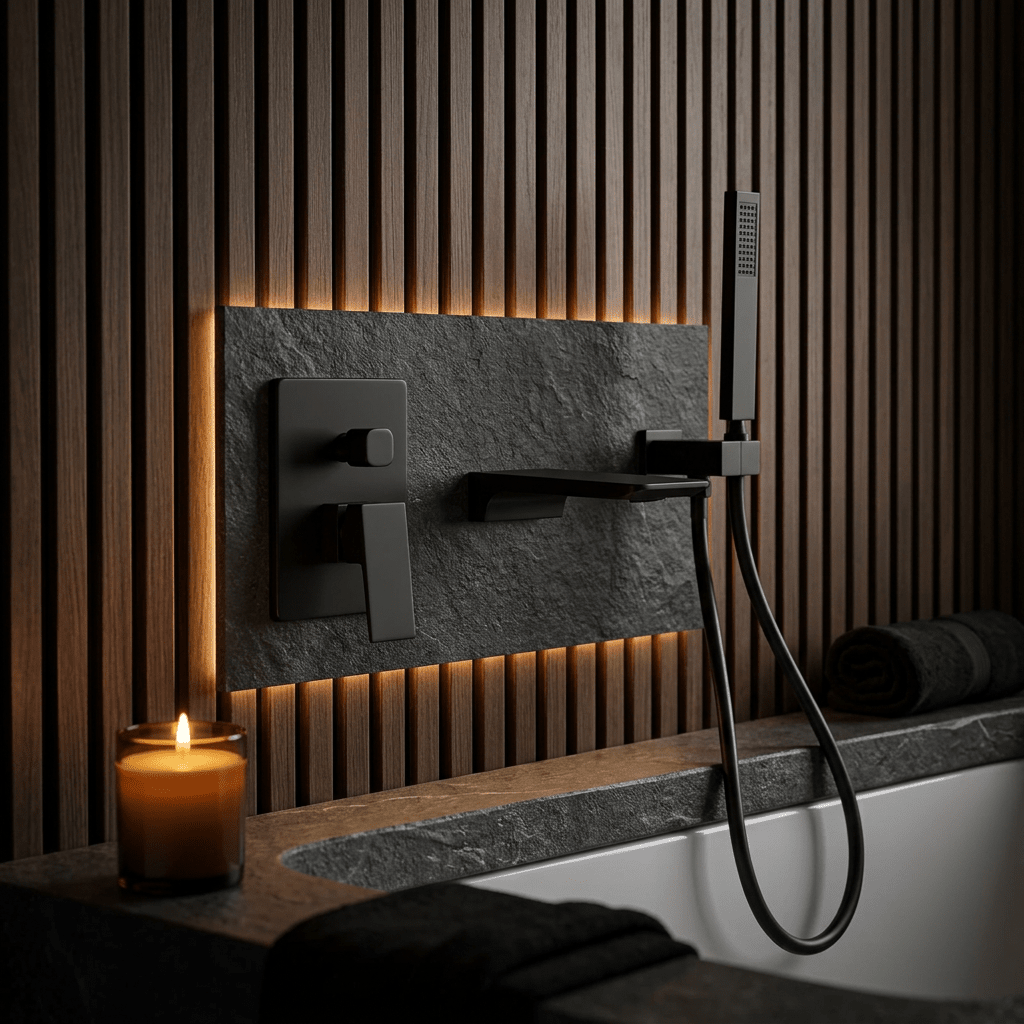 Torneira De Parede Para Banheira Misturador HydroLux Elite Monocomando