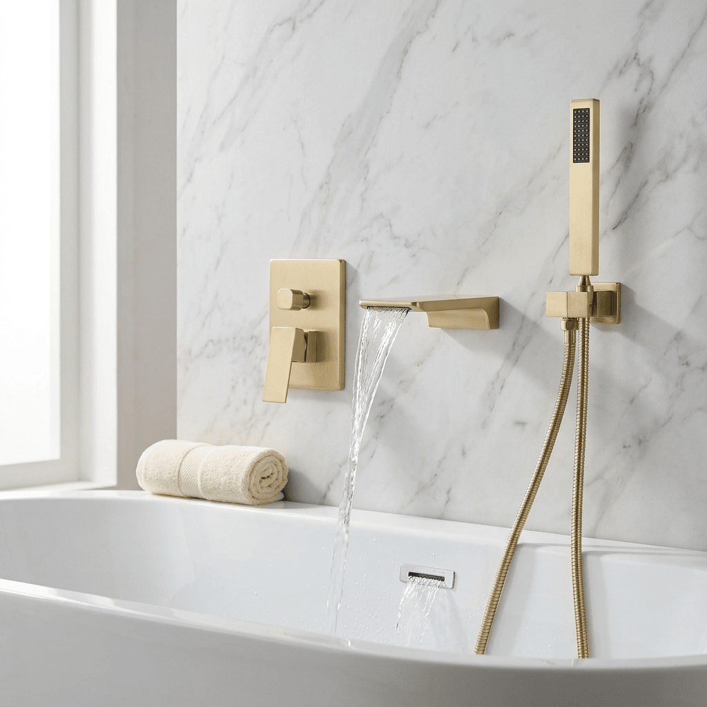 Torneira De Parede Para Banheira Misturador HydroLux Elite Monocomando