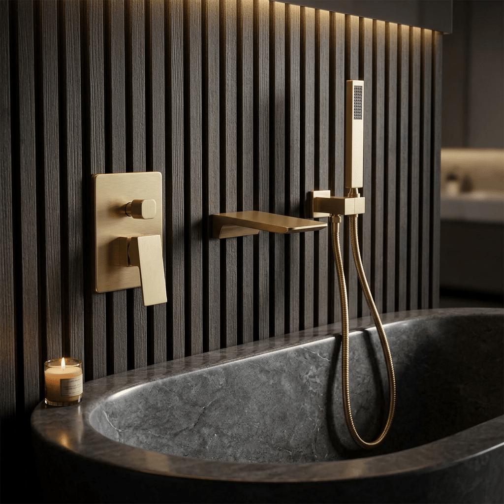 Torneira De Parede Para Banheira Misturador HydroLux Elite Monocomando