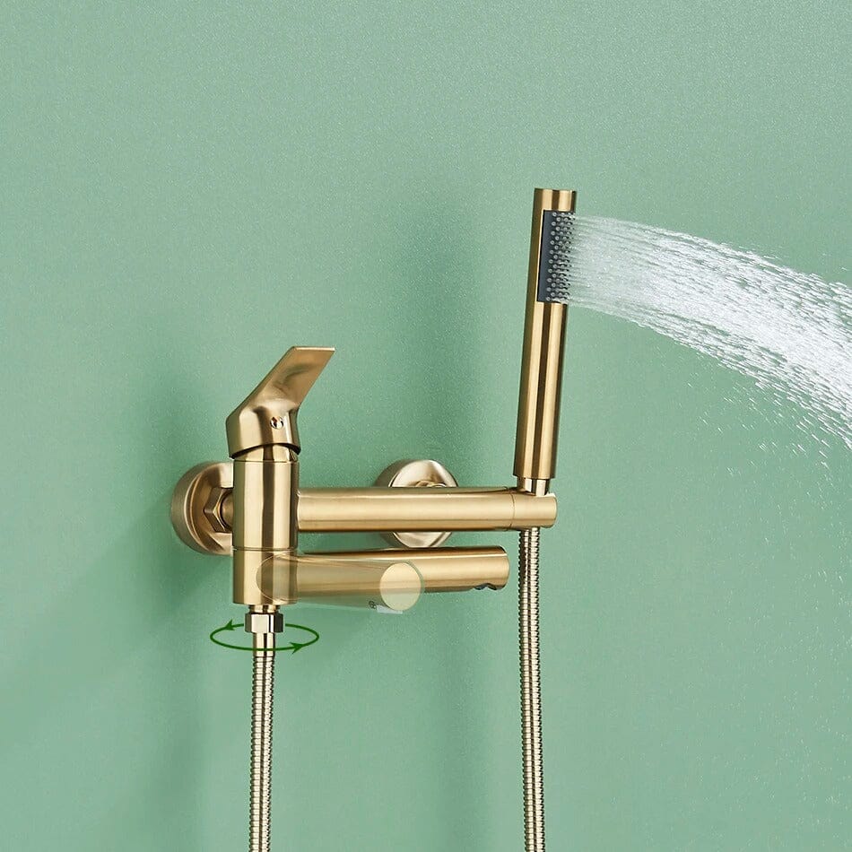 Torneira De Parede Para Banheira Monocomando Com Ducha Manual Troover