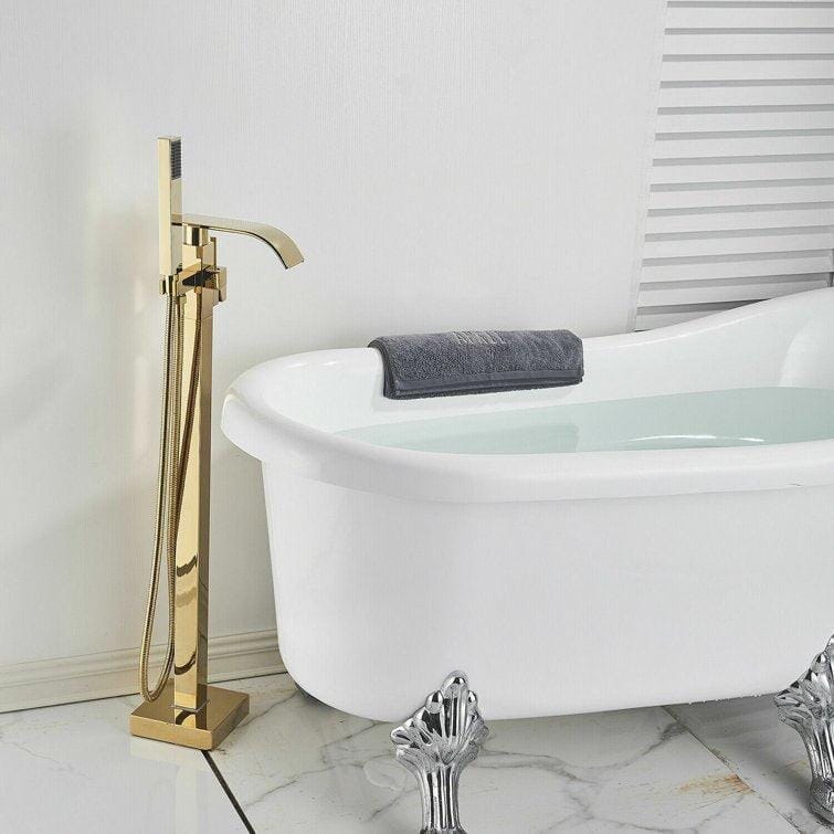 Torneira De Piso Para Banheira Misturador De Imersão Cascata Kardec