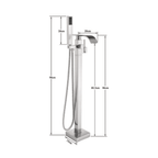 Torneira De Piso Para Banheira Misturador De Imersão Cascata Kardec