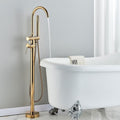 Torneira De Piso Para Banheira Misturador Dourado Contemporâneo Monocomando