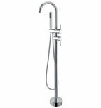Torneira De Piso Para Banheira Misturador Monocomando Contemporâneo Danley Cromado