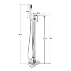 Torneira De Piso Para Banheira Misturador Pedestal Cromado Banheira Crockt