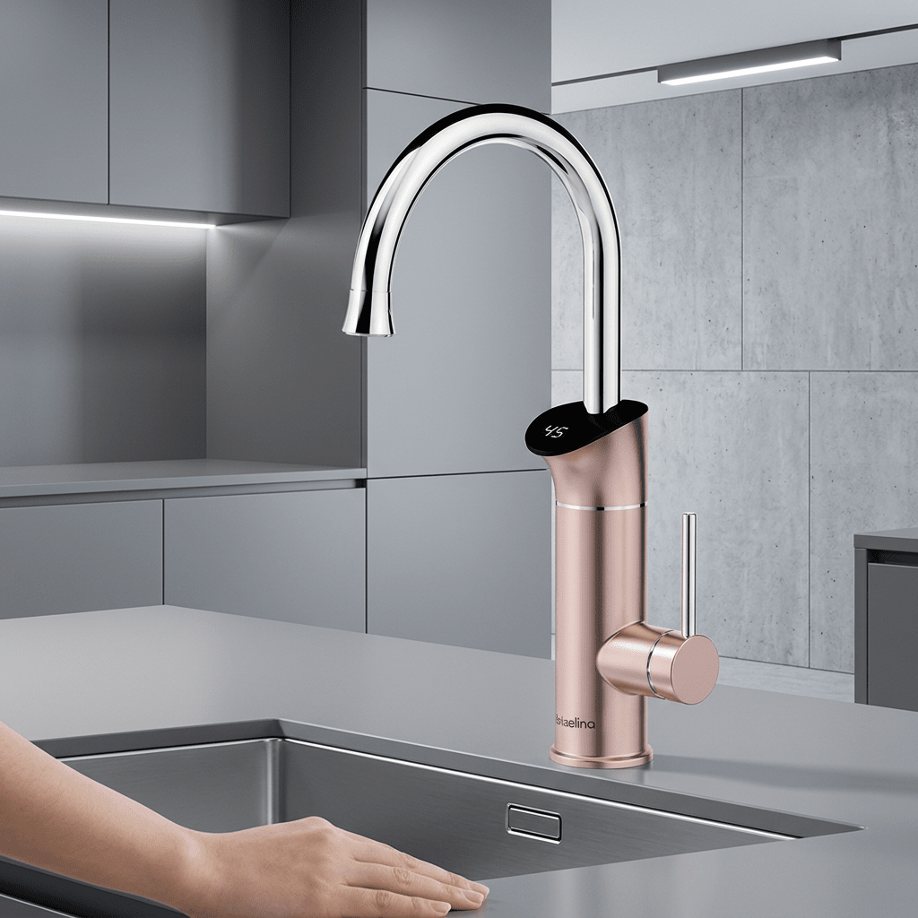 Torneira Elétrica Para Cozinha Bancada Visor Display 220v Perugia