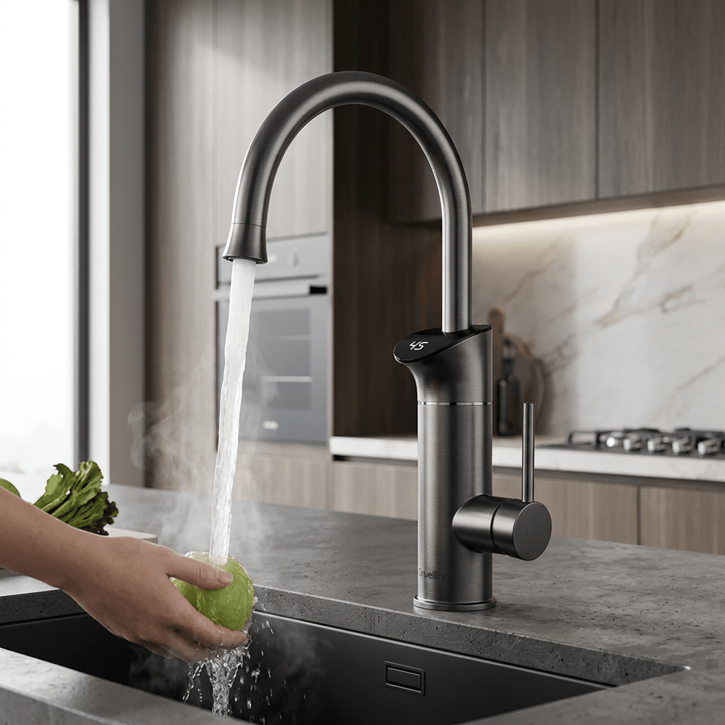 Torneira Elétrica Para Cozinha Bancada Visor Display 220v Perugia