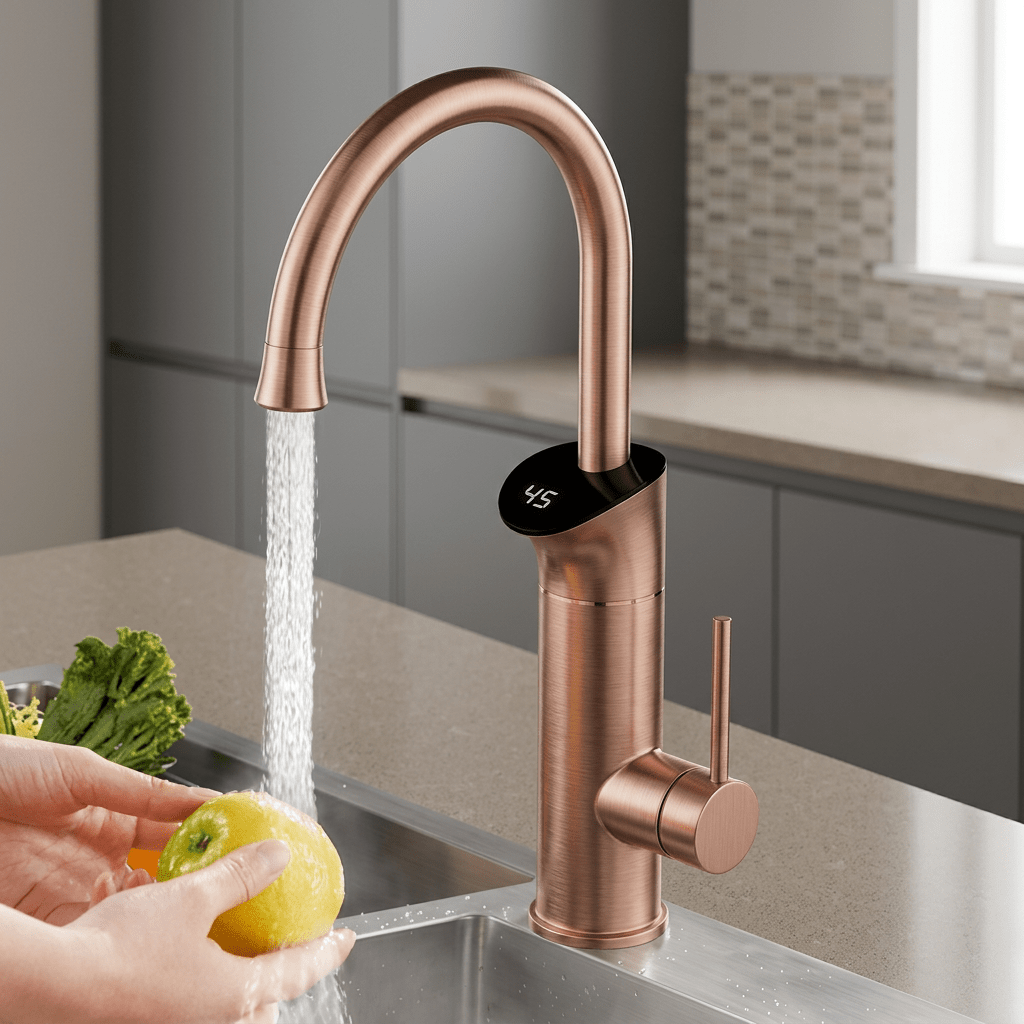 Torneira Elétrica Para Cozinha Bancada Visor Display 220v Perugia