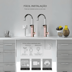 Torneira Elétrica Para Cozinha Bancada Visor Display 220v Perugia