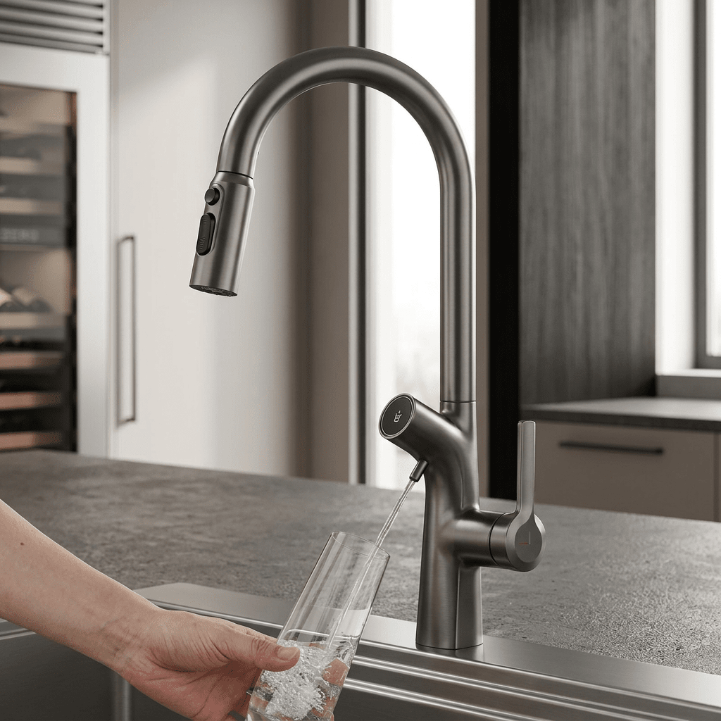 Torneira Gourmet AquaPura Dourada