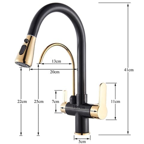 Torneira Gourmet Cozinha Com Filtro Extensiva Spray 3 Saídas Kraus
