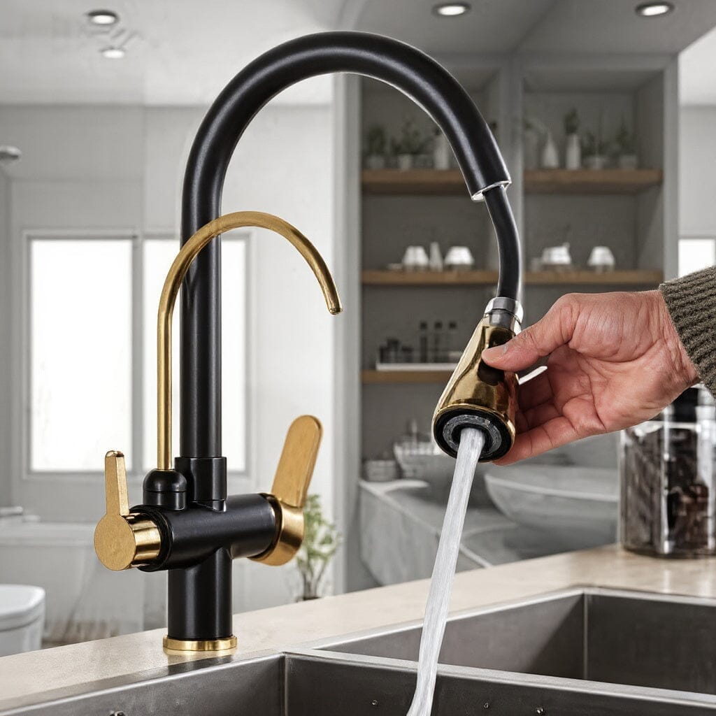 Torneira Gourmet Cozinha Com Filtro Extensiva Spray 3 Saídas Kraus