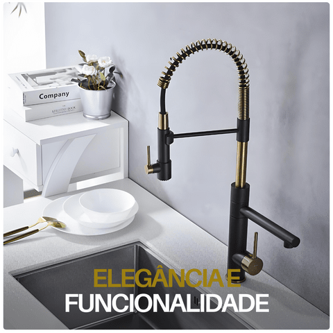 Torneira Gourmet Cozinha Monocomando Com Saída Filtro Luxo Premium Luxo 360° -  Kube