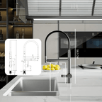 Torneira Gourmet Cozinha Monocomando Duo Premium Luxo Com Saida Para Filtro Proton