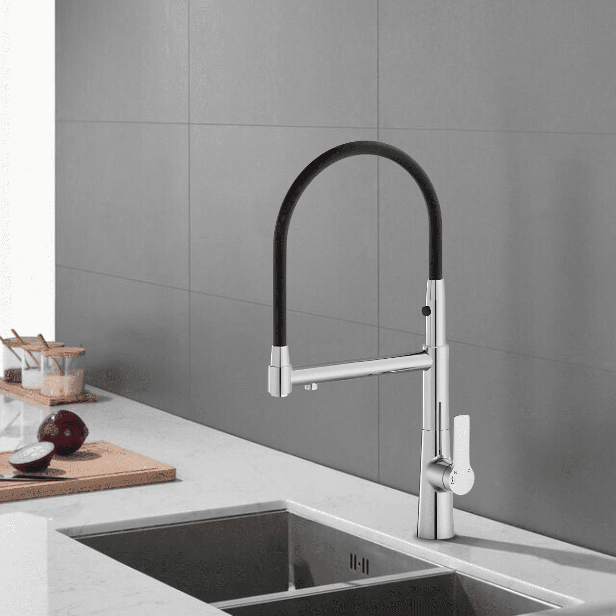 Torneira Gourmet Cozinha Monocomando Duo Premium Luxo Com Saida Para Filtro Proton