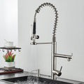 Torneira Gourmet Para Cozinha Dual Mola Spray Monocomando Bica Alta Troia