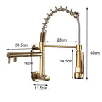 Torneira Gourmet Para Cozinha Extensível De Parede Dual Spray Monocomando JassPoll