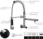 Torneira Gourmet Para Cozinha Extensível De Parede Dual Spray Monocomando JassPoll