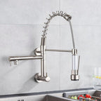 Torneira Gourmet Para Cozinha Extensível De Parede Dual Spray Monocomando JassPoll