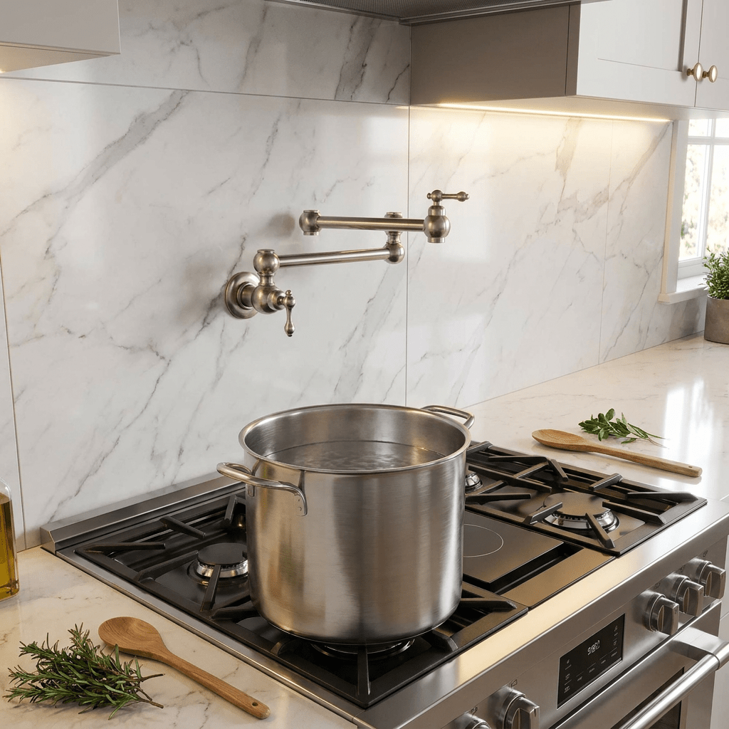 Torneira Gourmet Para Cozinha Articulada de Parede/ Água Fria Velatti
