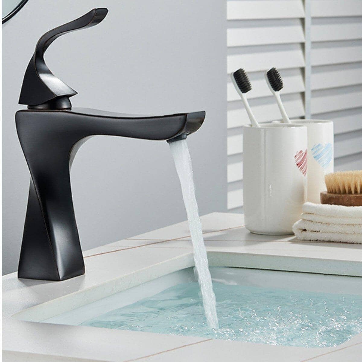 Torneira Lavatório Preto Fosco Monocomando Luxo Cortex